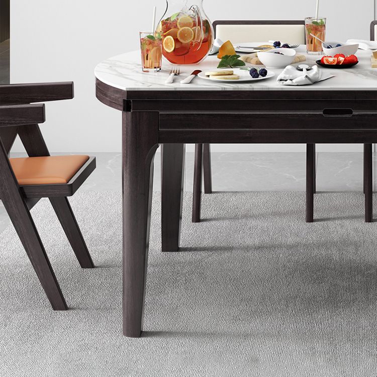 4 Legs Dining Table Sintered Stone Top Table for Home Kitchen Dinner