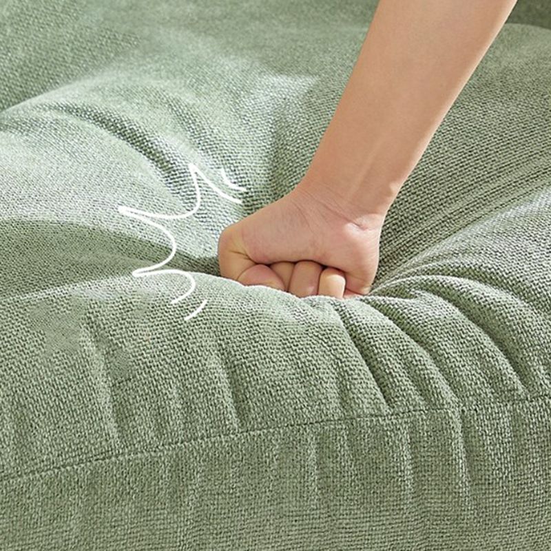 Flared Arm Sofa Standard Cushions Seating in Gold and Light-green