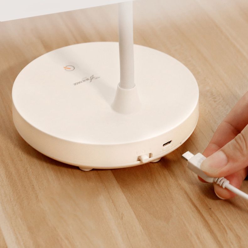 3-Gears Adjustable LED Table Lamp Warm White Light Nordic Macaroon Style Desk Light with Mini Night Light Design