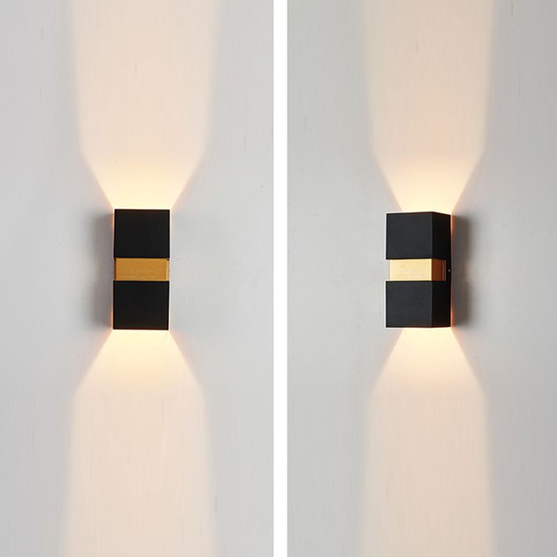 Moderne Stil Aluminium Wandleuchte Quader 2 Leuchten LED -Wandleuchten für draußen