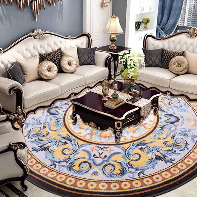 Glam Rug Mid-Century Area Rug Polyester Easy Care Carpet for Bedroom