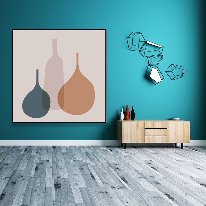 Still Bottle Canvas Print Textured Scandinavian Home Squared Frame Wall Art Decor