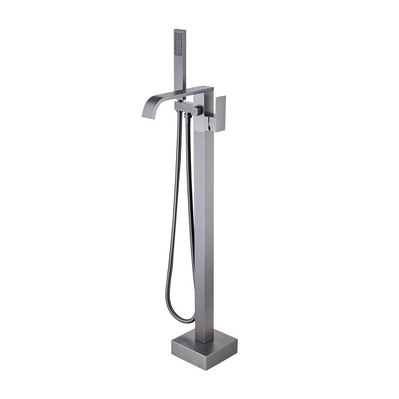Floor Mounted Metal Freestanding Tub Filler Swivel Freestanding Faucet
