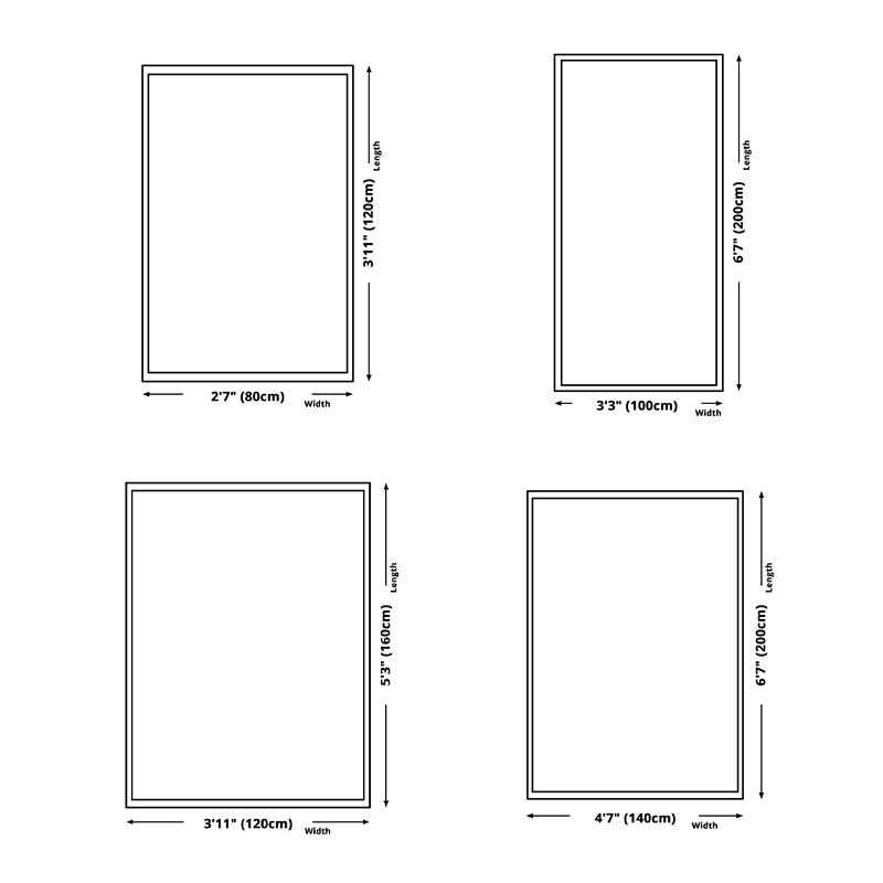 Modern Living Room Area Rug Geometric Print Polyester Area Carpet Stain Resistant Easy Care Rug