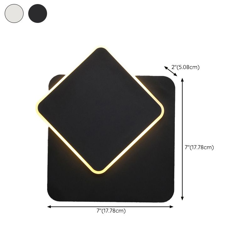 Nordic Style Iron Wall Light Geometry Shape Rotatable Wall Lamp for Bedroom