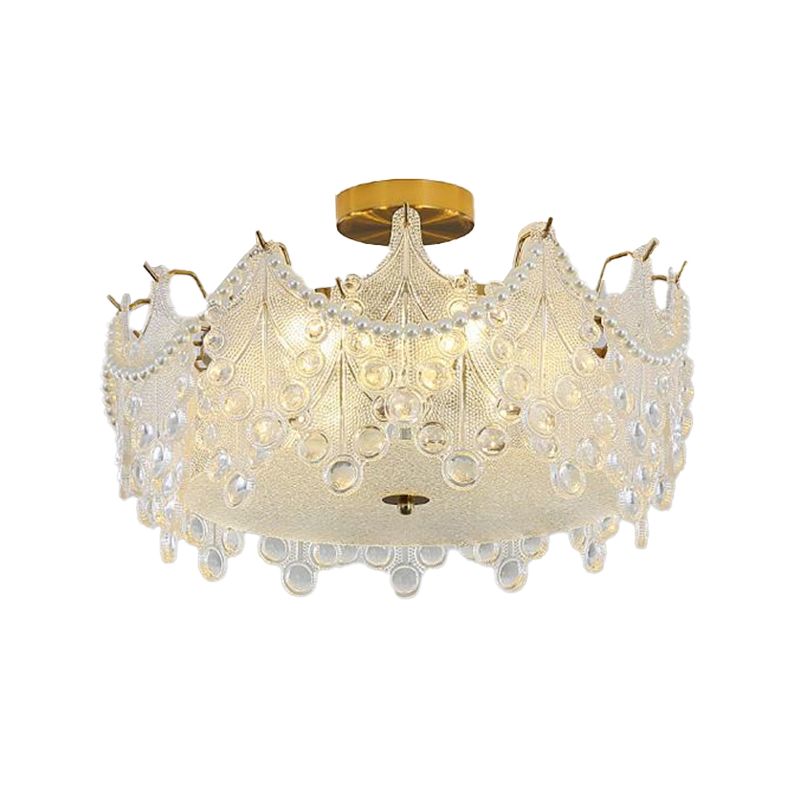 Creative Ceiling Light Contemporary Glass Flush Mount Light Fixture for Sitting Room