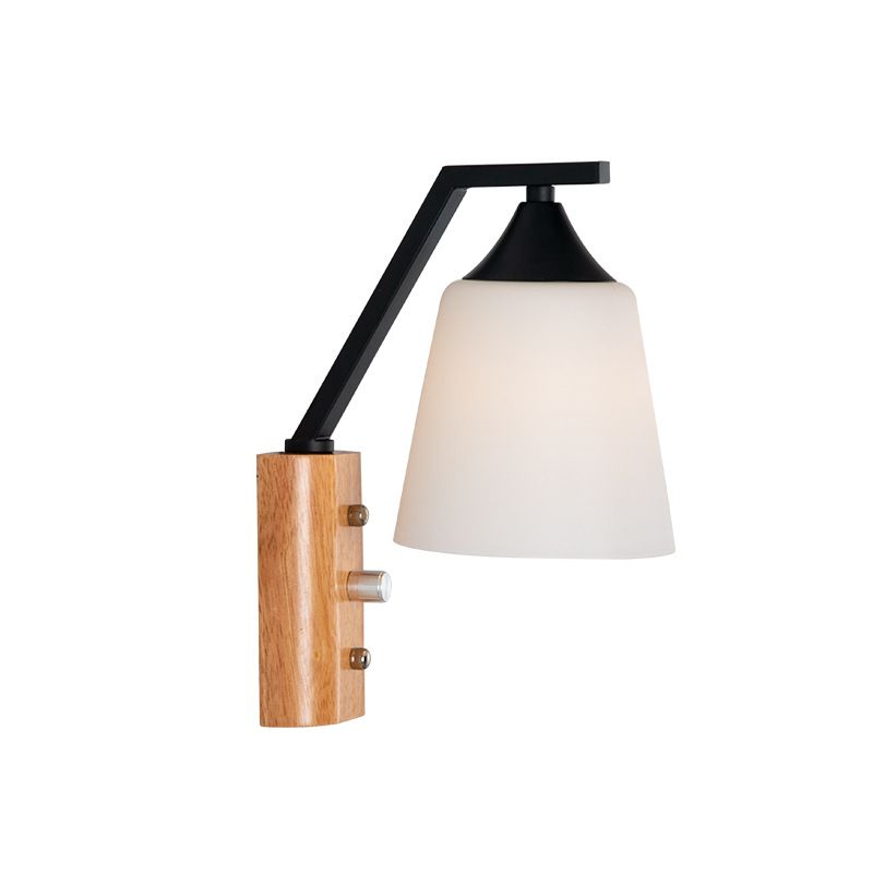 Glass Wall Light Fixture Modern Style Wall Lamp for Living Room