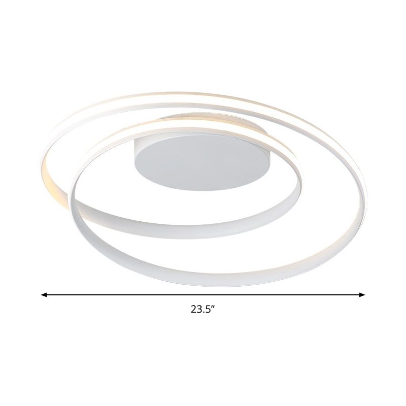 Lampada del soffitto a loop semplice LED acrilico Light di scarico largo da 18 "/23,5" in luce calda/bianca