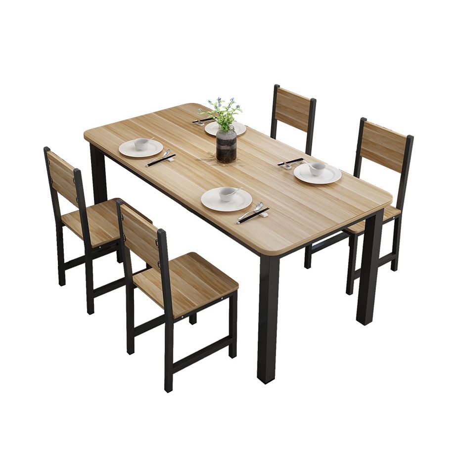 Modern Style Table with Rectangle Shape Standard Height Table and 4 Legs Base for Home Use