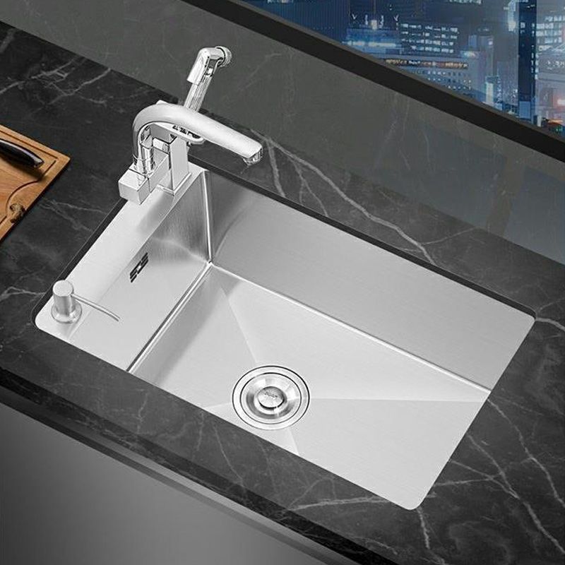 Contemporary Style Kitchen Sink Soundproof Design Kitchen Sink with Overflow Hole