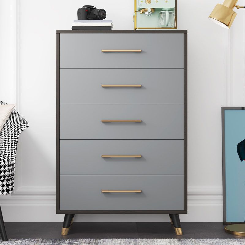 Traditional Style Chest Grey Bedroom Storage Chest with 3 / 4 / 5 Drawers