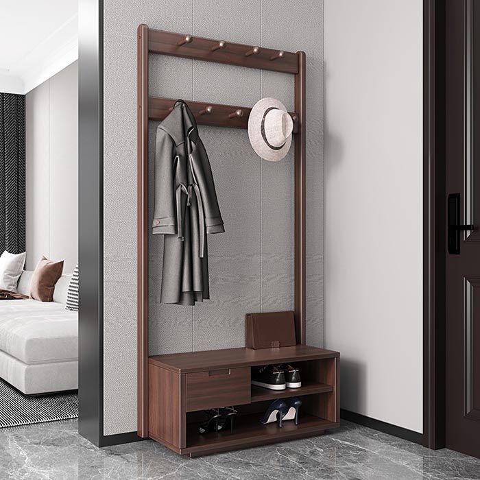 Modern Style Storage Armoire Home Wooden Wardrobe Cabinet with Shelves