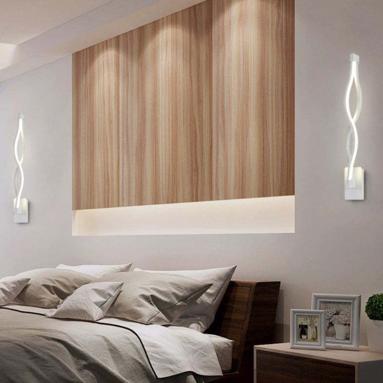 Moderne Style Twist Wall -Lampe Metall 2 Lichter Wandbeleuchtung für Schlafzimmer Wohnzimmer