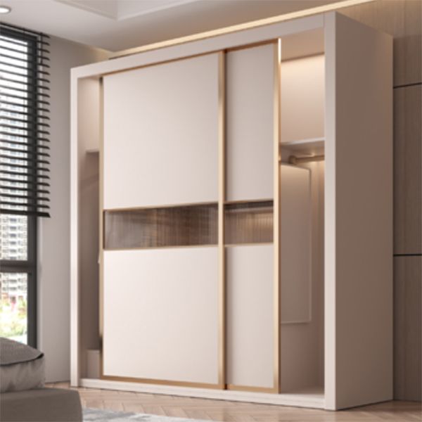Sliding Wardrobe Armoire with Shelves Contemporary Wardrobe Cabinet