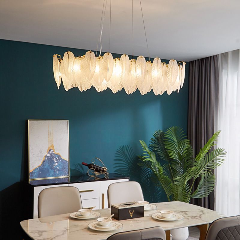 Circle Chandelier Light Fixture Designer Modern Simplicity Glass Pendant Lighting for Restaurant