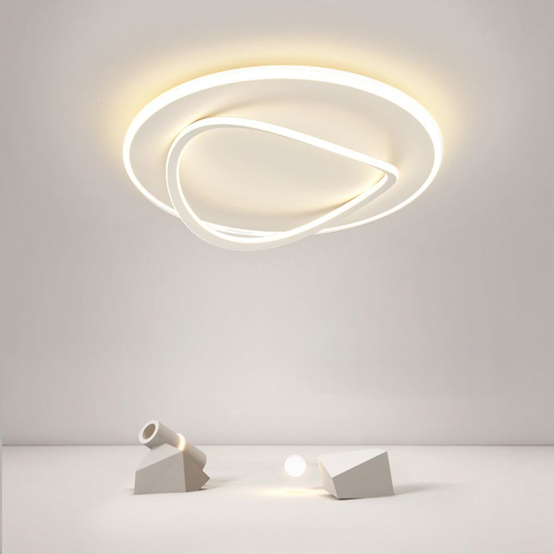 Contemporary Flush Mount Lighting LED White Ceiling Light for Bathroom