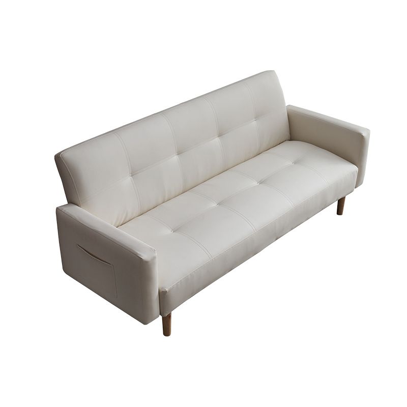 Vintage Tufted Square Arm Living Room 3 Seater Standard Settee
