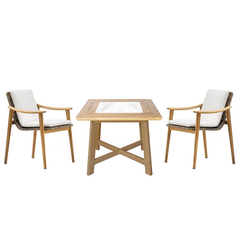 Boho 1/5/6 Pieces Dining Wooden Set Rectangle Wood Dining Table Set