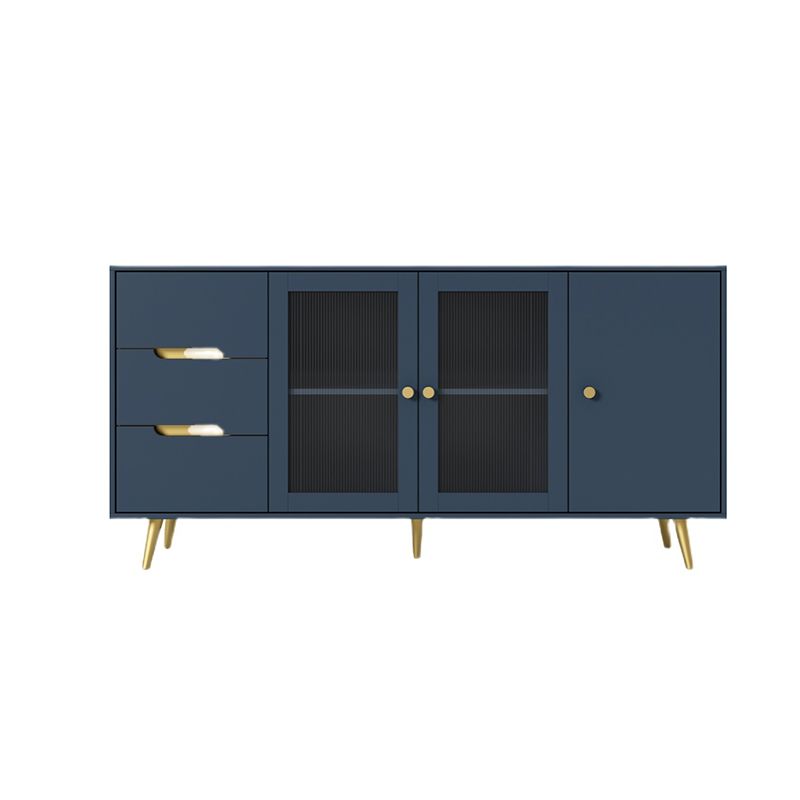 63" L Modern Accent Chest with 2-Drawer and 2-Door Wood Chest