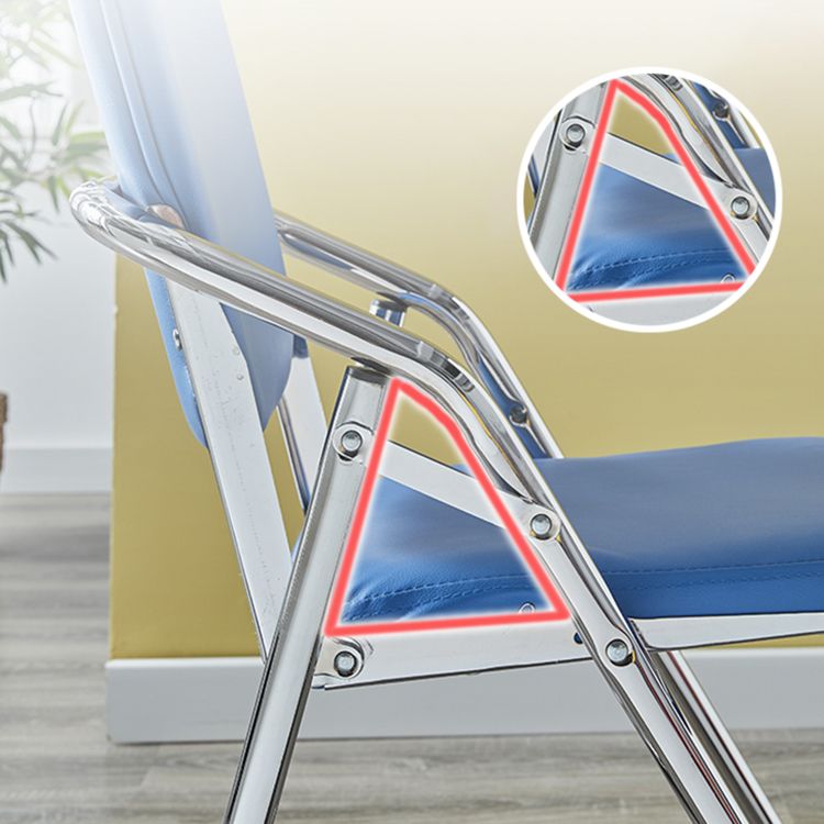 Chaise moderne d'intérieur et d'extérieur en métal, chaise d'appoint à dossier ouvert avec accoudoirs