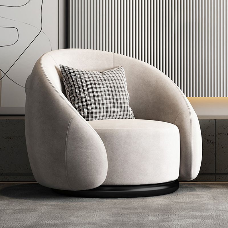 Contemporary 33.07" Wide Pillow Back Chair Velvet Sloped Arm Chair in Gray