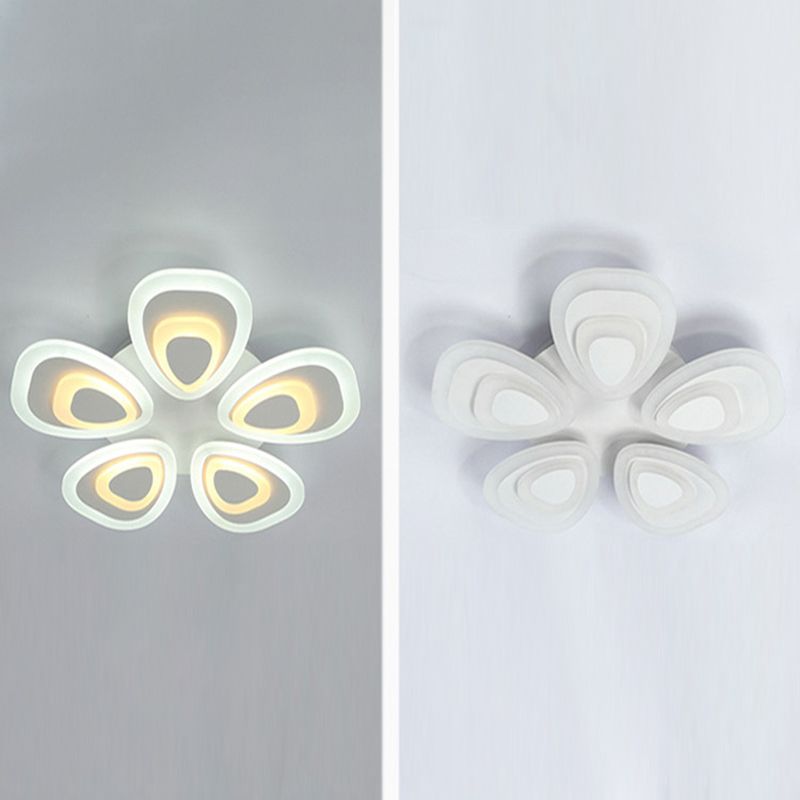 Water Droplets Shape Ceiling Lamp Minimalist LED Ceiling Mount Light with Acrylic Shade