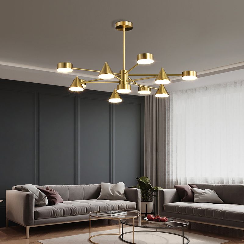 Brass Chandelier Lighting Postmodern Pendant Lamp for Living Room Dinning Room