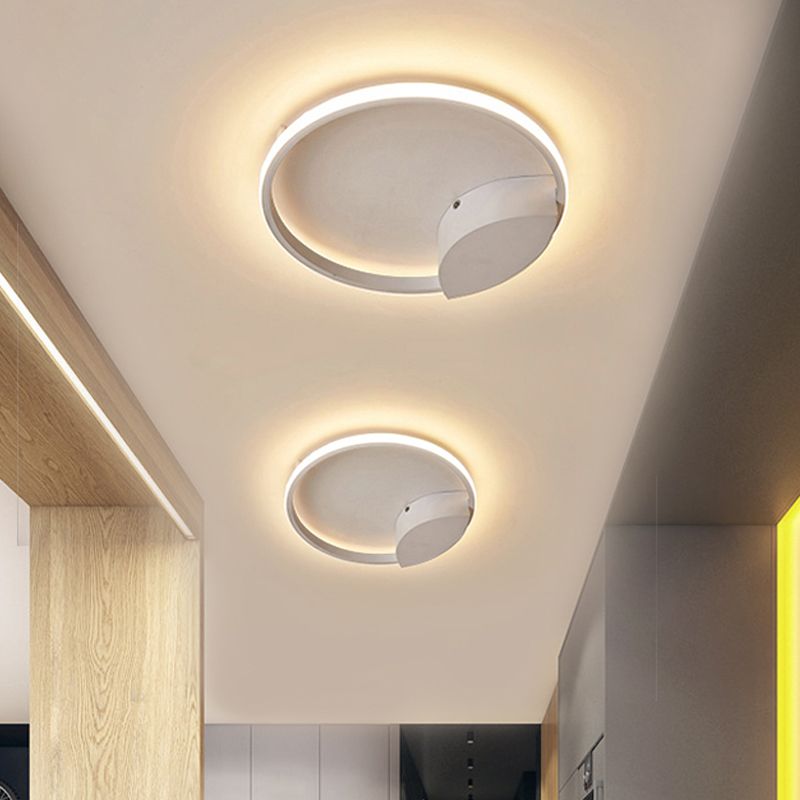 14 "/19" /21.5 " Wide Circolare Corridoio Flush Mount Light Acrilico LED Semplicità Soffitto Fixture, White Light