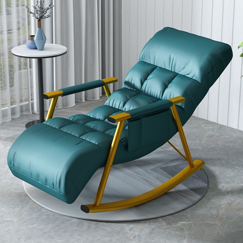 Glam Rocking Accent Chair Upholstered Button-Tufted Recliner Chair