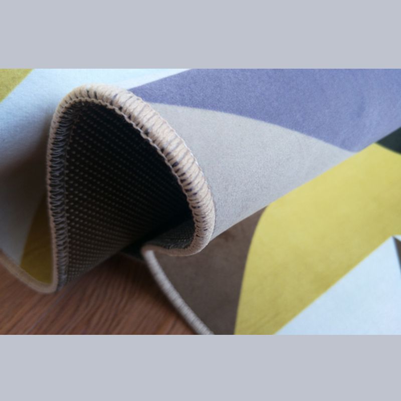 Multicolor Nordic Area Carpet Polyester Feather Indoor Rug Non-Slip Backing Carpet for Living Room