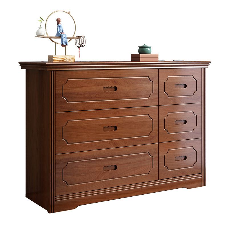 Mid-Century Chest Modern Solid Wood 6 - Drawer Standard Accent Chest