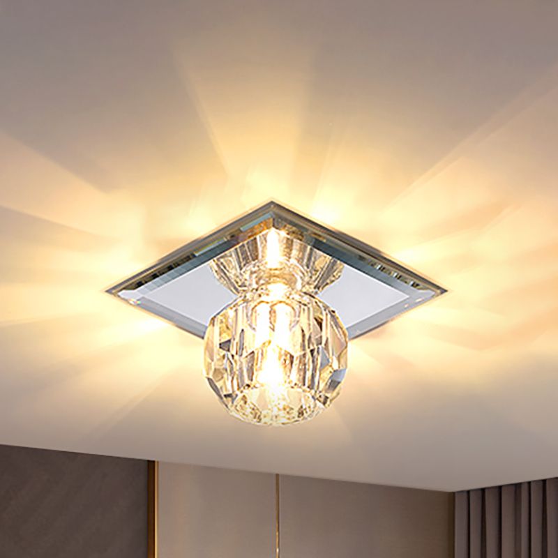 Global Aisle Ceiling Mounted Light Crystal Simplicity Style Ceiling Mounted Fixture