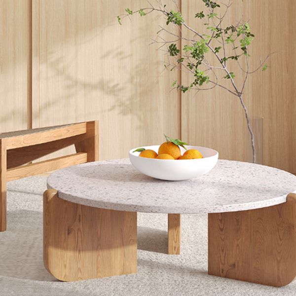 13"H Contemporary Coffee Table 3 Legs Round Coffee Cocktail Table