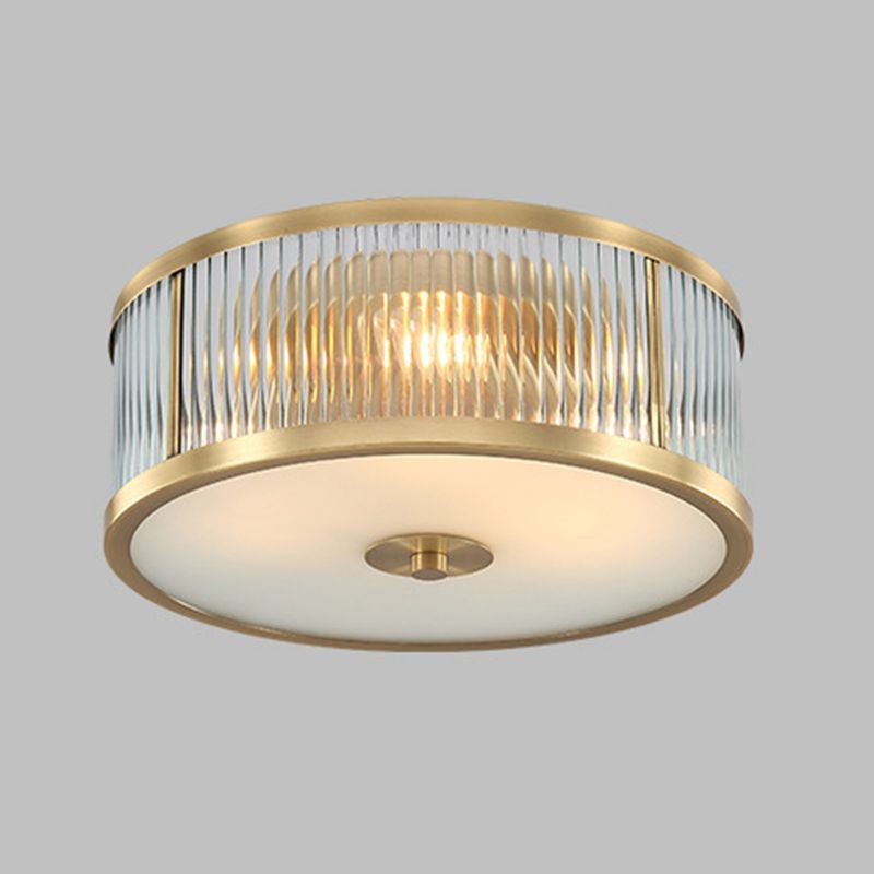 Glass Drum Flush Mount Ceiling Light Fixture Traditional Bedroom Flush Mount Lighting Fixtures