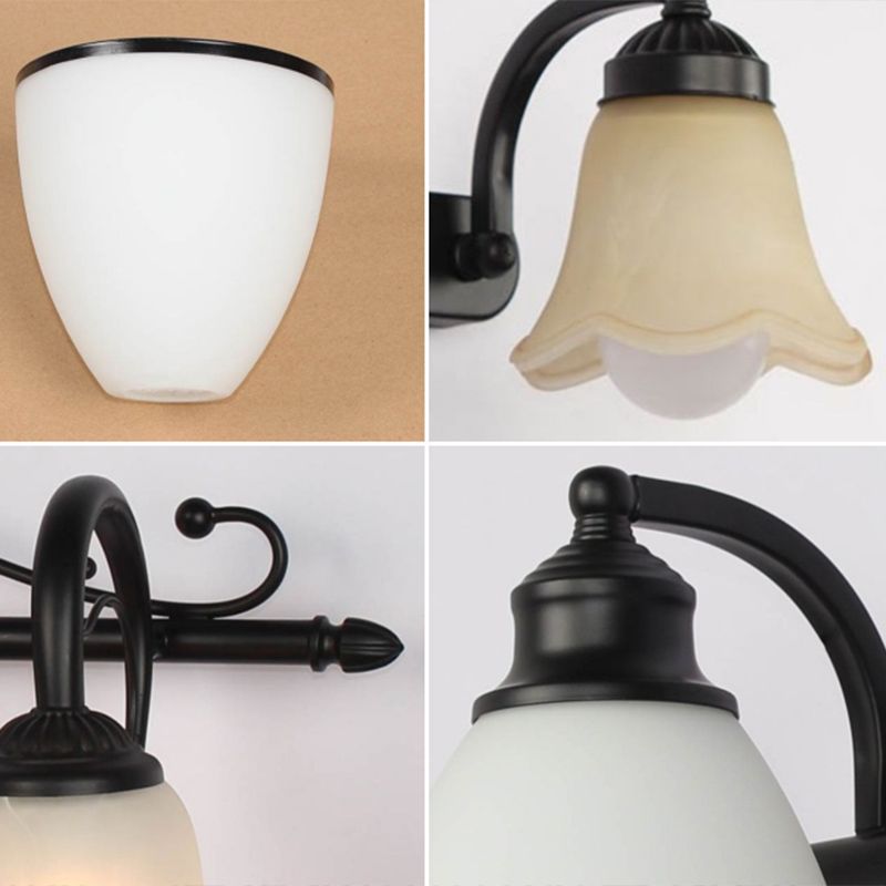 Armed Vanity Mirror Lights American Retro Style Glass Vanity Light