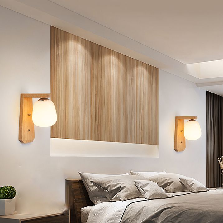 Éclairage mural ombré Simplicité Style Wood Beige Sconce Lightture