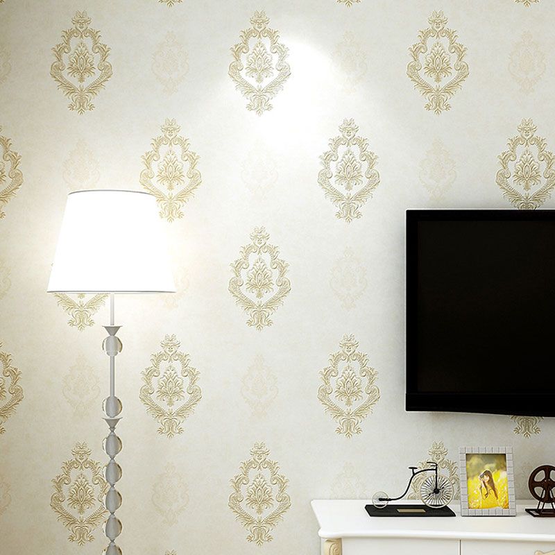 Nostalgic Blossoms Wall Decor in Soft Color Bedroom Wallpaper Roll, Non-Pasted, 33' by 20.5"