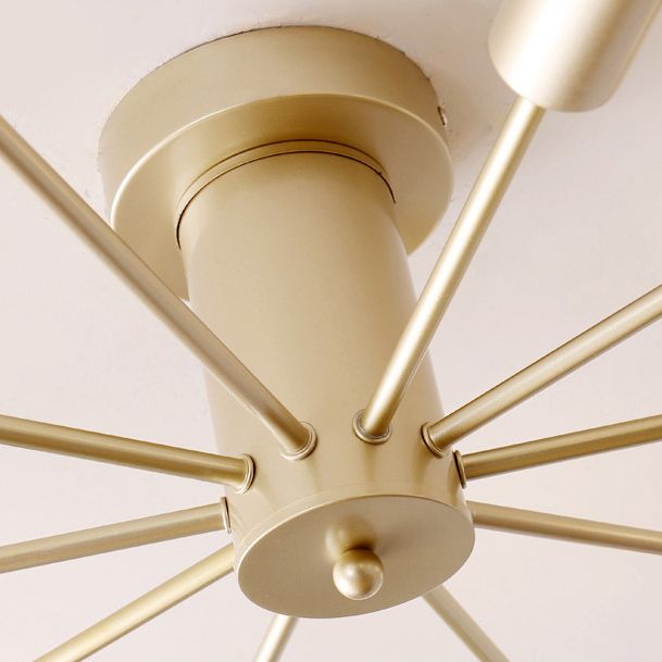 Sputnik Diseño Semi-rubor Montaje Ligero Fijo Metal Moderno Semi-ras