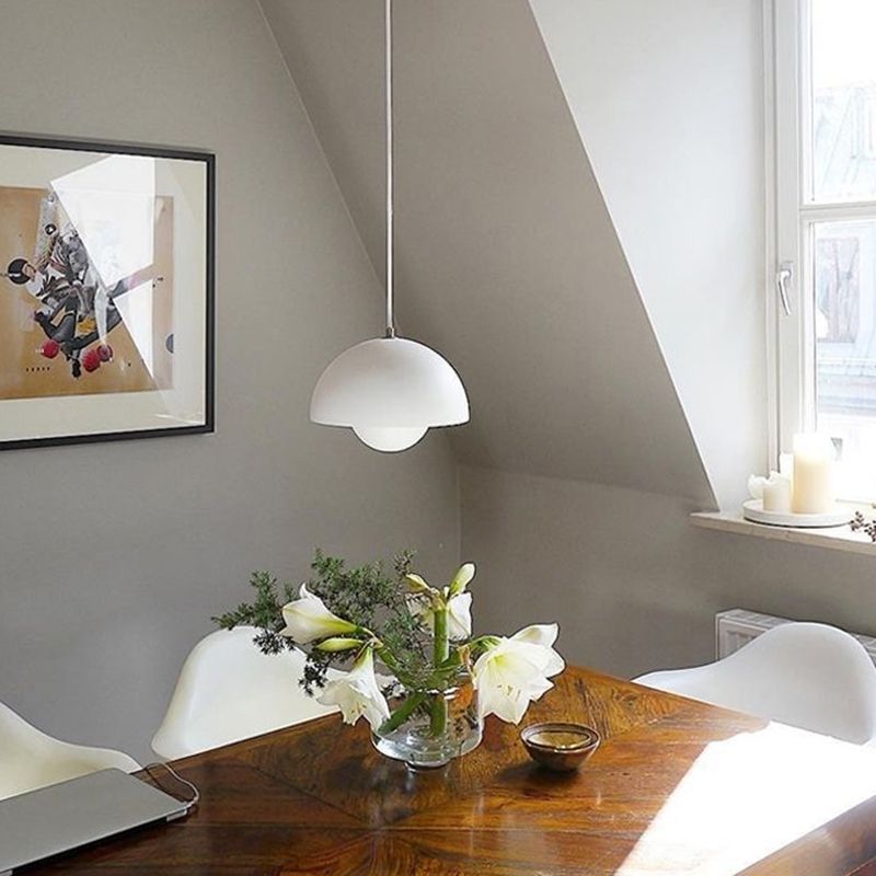 Colorful Dome Shape Pendant Light Nordic Metal Hanging Pendant for Living Room