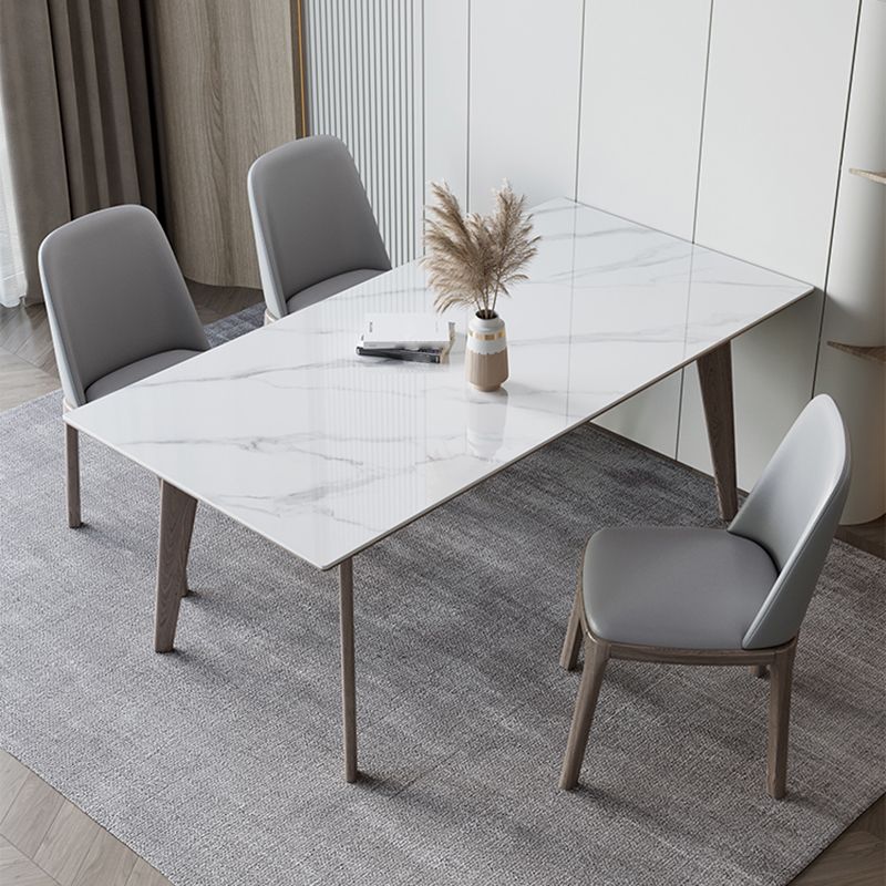 Modern Rectangle Sintered Stone Top Dining Set 1/4/5/7 Pieces Dining Table with Chairs