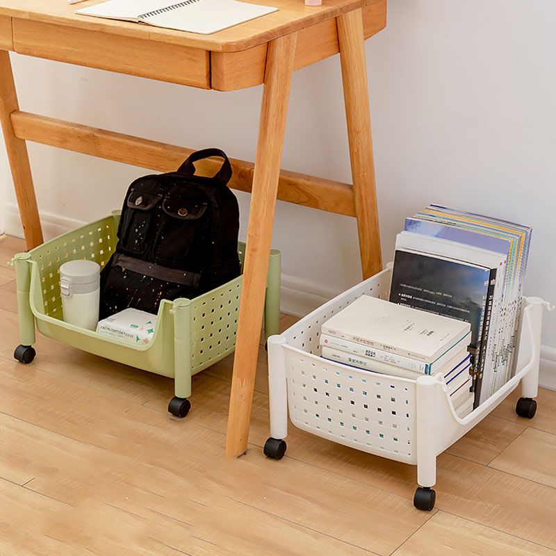 14" Wide Bookshelf Contemporary Style Bookcase with Casters for Home Office