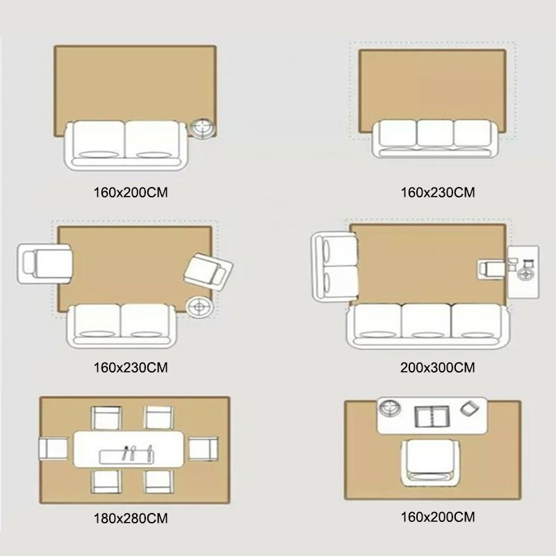 Minimalist Geometry Pattern Rug Trendy Contemporary Polyester Carpet Rectangle Non-Slip Backing Rug for Living Room