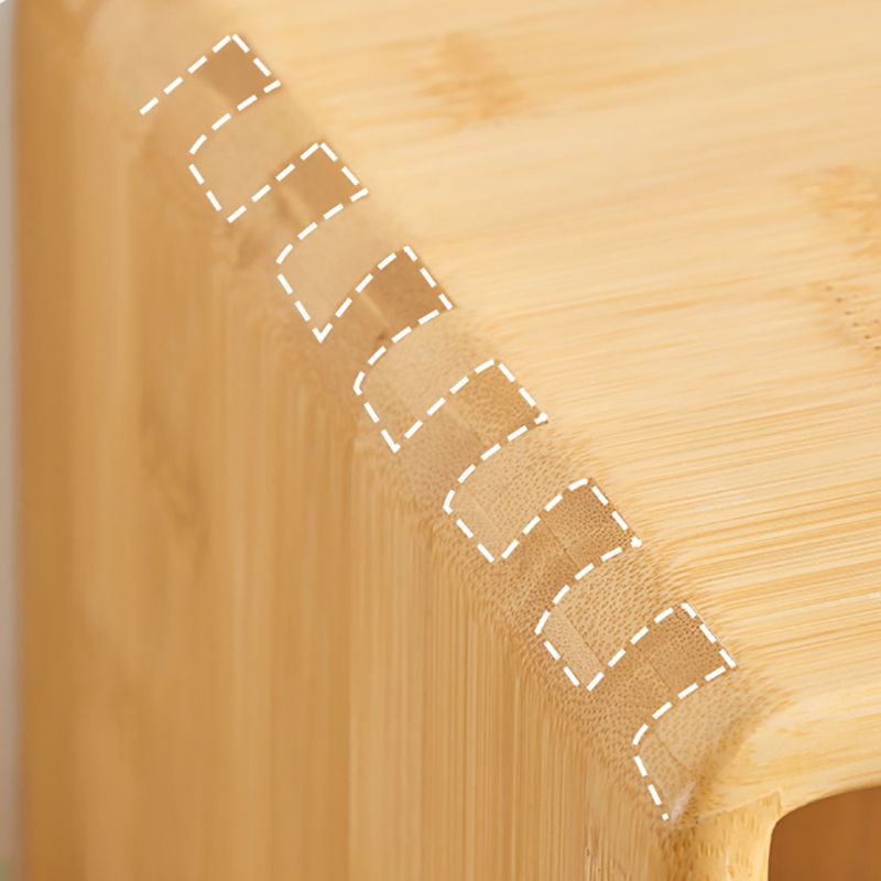 Contemporary Closed Back Bamboo Bookshelf Vertical Bookcase with Shelves