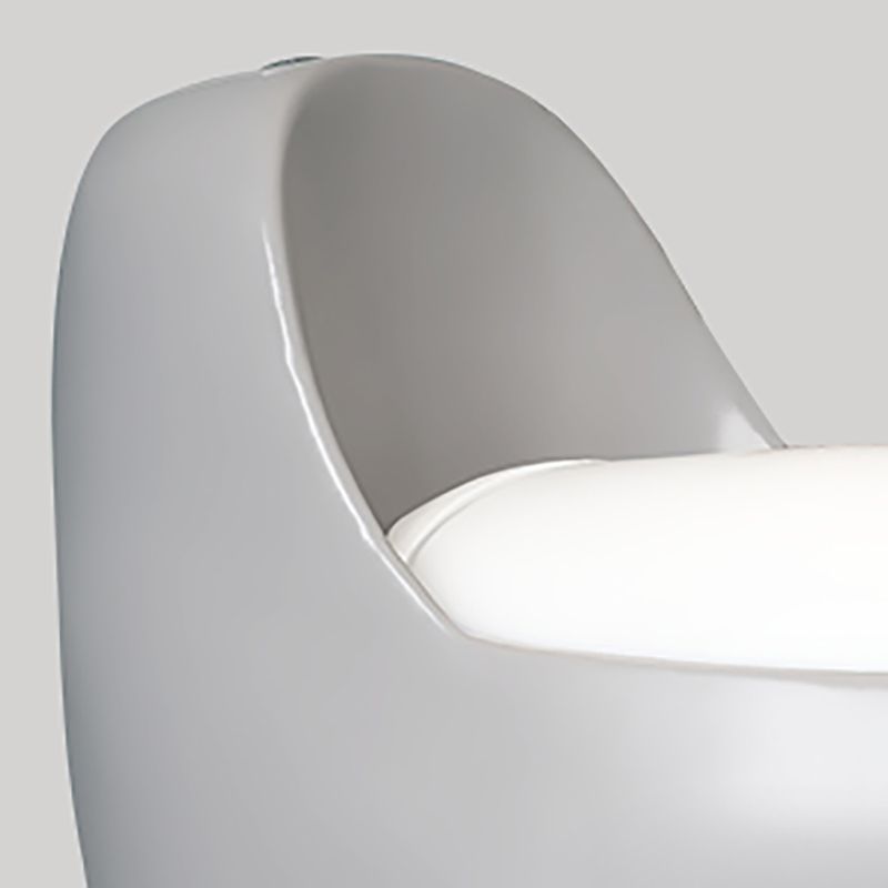 Gray & White Ceramic Toilet Seat Bidet Round 26.4" H Bidet Seat