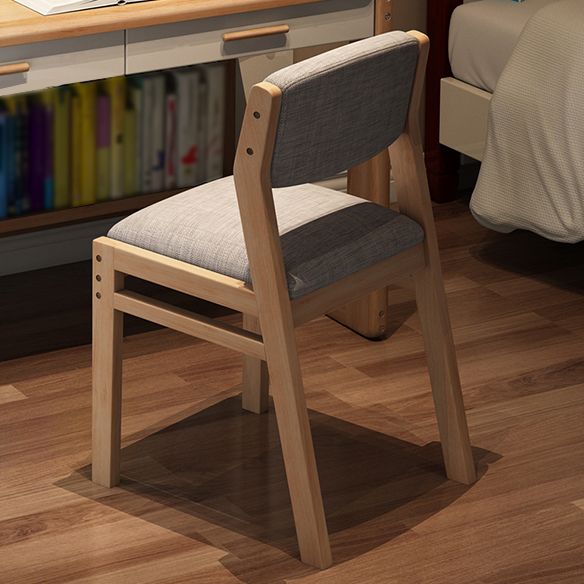 Modern Wooden Dining Chair Open Back Single Dining Side Armless Chair for Kitchen