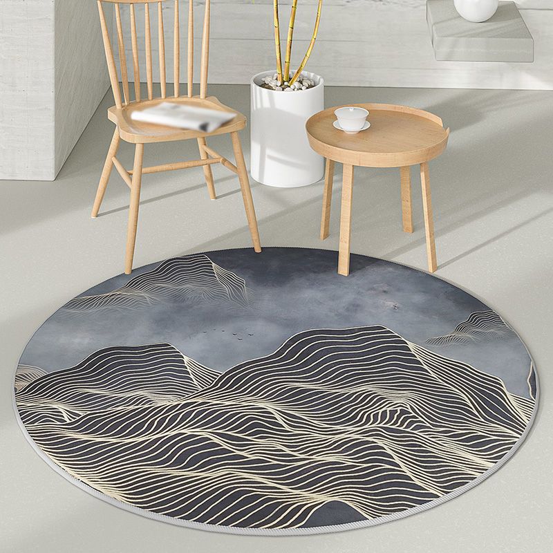 Grijs modern gebied tapijt polyester geometrische print tapijt tapijt niet-slip achtergrondgebied vloerkleed voor woningdecoratie