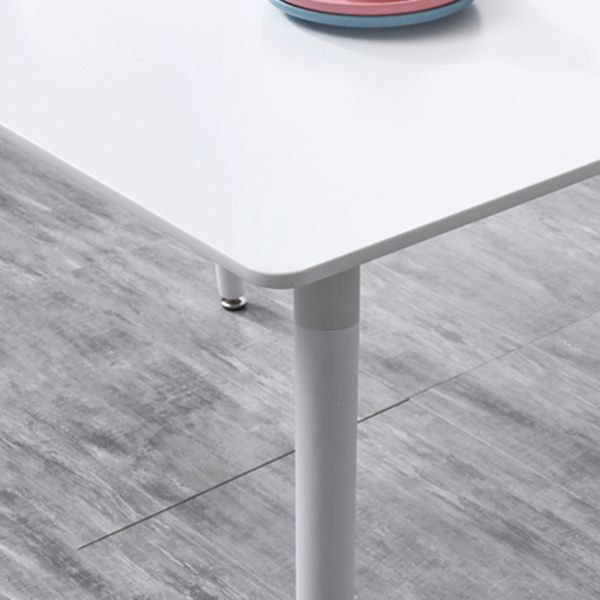 Industrial Style Dining Table 4 Legs Dining Table with Solid Wood Base for Home Use
