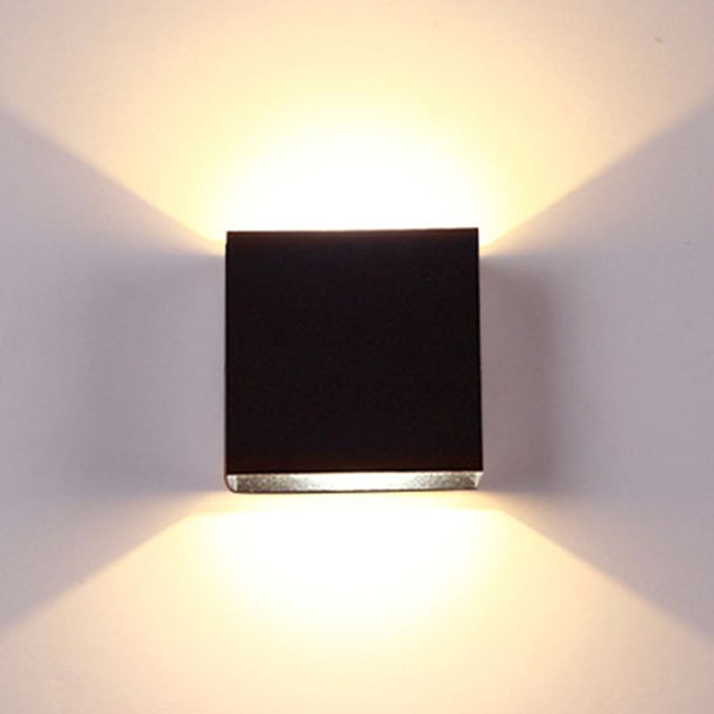 Metall quadratische Wandlampen zeitgenössische 1 leichte LED -Wandleuchte Leuchte