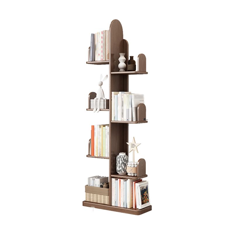 Modern Open Back Standard Book Shelf Wooden Bookcase for Study Room