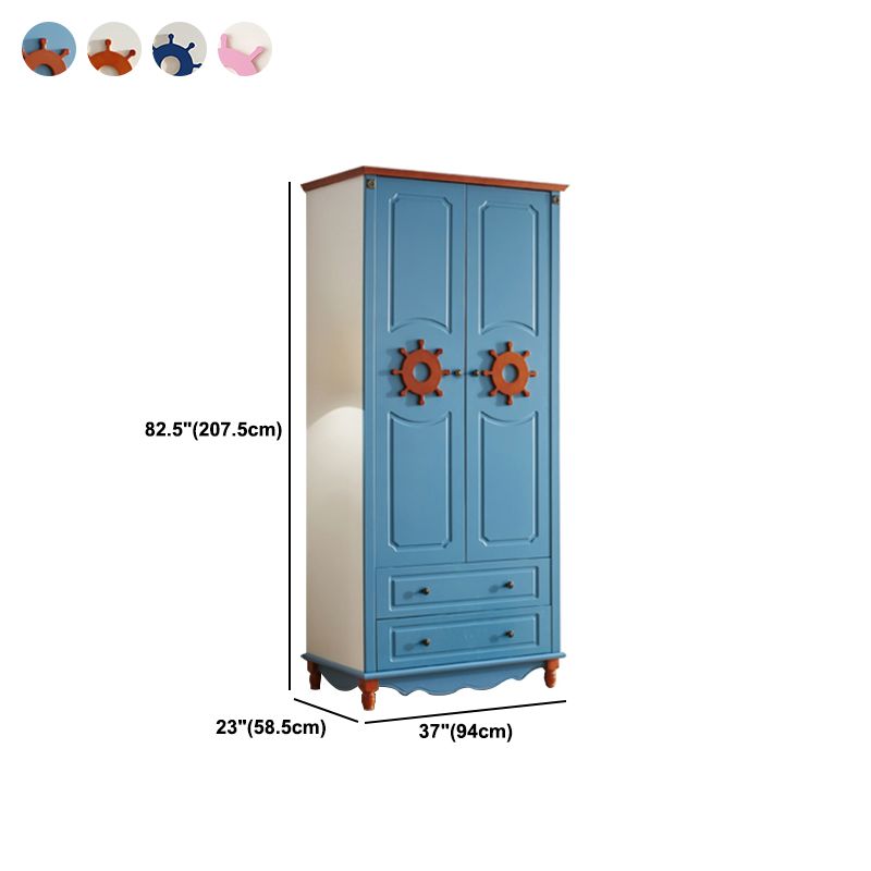 Coastal Cabinet with Hinged Door Manufactured Wood Matte Finish Storage Cabinet